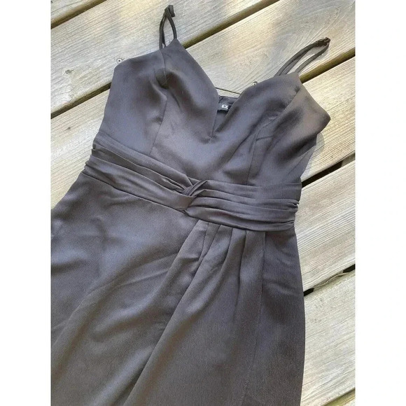 Express V-Wire Satin Hi-Lo Maxi Dress Black Size XS Small (see Notes) NWOT - Picture 3 of 7